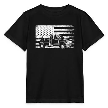 Abschleppwagen Truck Abschlepper - Stanley/Stella Kinder T-Shirt MINI CREATOR  - Schwarz - Vorne - Mikhail (115cm)