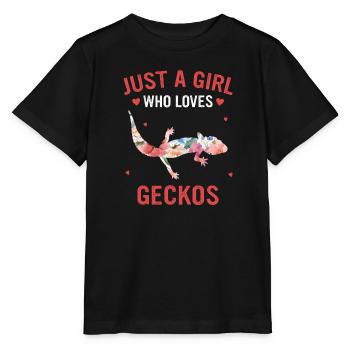 Gecko Gecko's Lizard - Stanley/Stella MINI CREATOR Kids’ T-Shirt - black - Front - Mikhail (115cm)