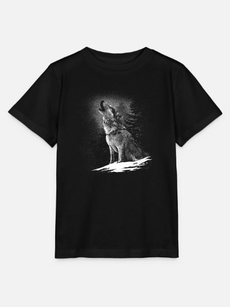 Wolf Wölfe Tier Jaulen - Stanley/Stella Kinder T-Shirt MINI CREATOR - Schwarz