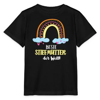 Beste Stiefmutter Mutter Mama Stiefmama Patchwork - Stanley/Stella Kinder T-Shirt MINI CREATOR  - Schwarz - Vorne - Mikhail (115cm)