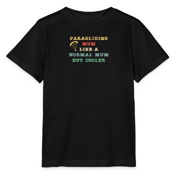 Paragliding Mum - like a normal Mum but cooler - Stanley/Stella MINI CREATOR Kids’ T-Shirt - black - Front - Mikhail (115cm)