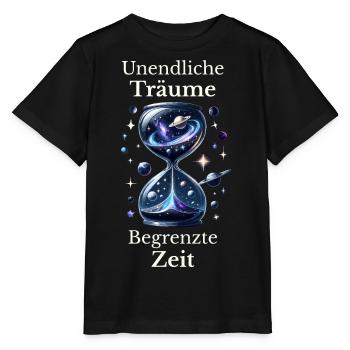 Unendliche Träume, Begrenzte Zeit - Stanley/Stella Kinder T-Shirt MINI CREATOR  - Schwarz - Vorne - Mikhail (115cm)