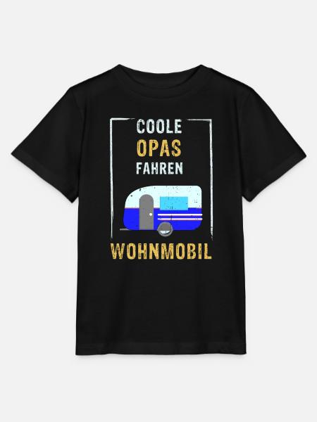 Coole Opas fahren Wohnmobil - Stanley/Stella Kinder T-Shirt MINI CREATOR - Schwarz