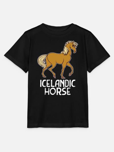 Haflinger Pferde Pferdenarr Statement Islandpferde - Stanley/Stella Kinder T-Shirt MINI CREATOR  - Schwarz