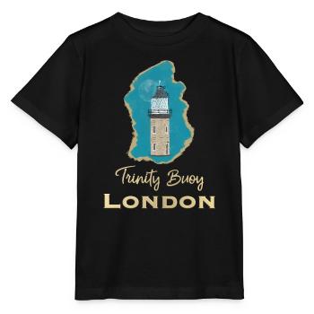 London, Trinity Buoy Lighthouse, Pixel Art - Stanley/Stella MINI CREATOR Kids’ T-Shirt - black - Front - Mikhail (115cm)