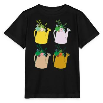 Watering can 4 - Stanley/Stella MINI CREATOR Kids’ T-Shirt - black - Front - Mikhail (115cm)