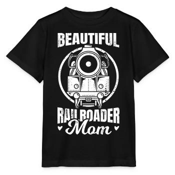 Eisenbahn Mutter - Stanley/Stella Kinder T-Shirt MINI CREATOR  - Schwarz - Vorne - Mikhail (115cm)