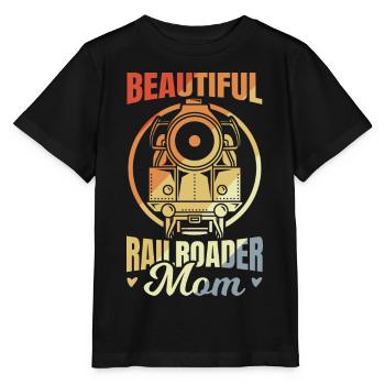 Eisenbahn Mama - Stanley/Stella Kinder T-Shirt MINI CREATOR  - Schwarz - Vorne - Mikhail (115cm)
