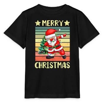 Dabbing Santa Claus Weihnachtsmann - T-shirt bio MINI CREATOR Stanley/Stella Enfant - noir - Devant - Mikhail (115cm)