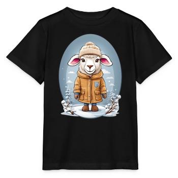 Süßes Schaf - Stanley/Stella Kinder T-Shirt MINI CREATOR  - Schwarz - Vorne - Mikhail (115cm)