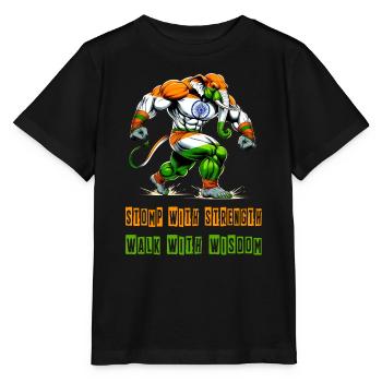 Inde Eléphant Couleurs nationales Design - T-shirt bio MINI CREATOR Stanley/Stella Enfant - noir - Devant - Mikhail (115cm)
