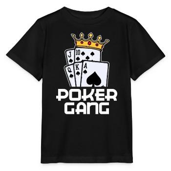 Poker Statement Jeu de cartes de casino Jeux d’argent - T-shirt bio MINI CREATOR Stanley/Stella Enfant - noir - Devant - Mikhail (115cm)