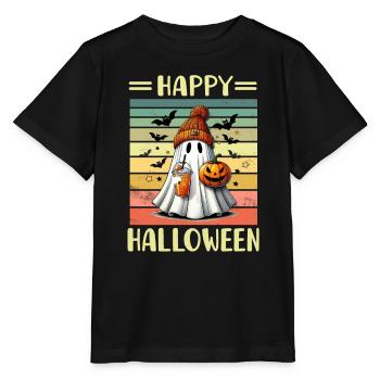 Halloween Gespenst - Stanley/Stella Kinder T-Shirt MINI CREATOR  - Schwarz - Vorne - Mikhail (115cm)