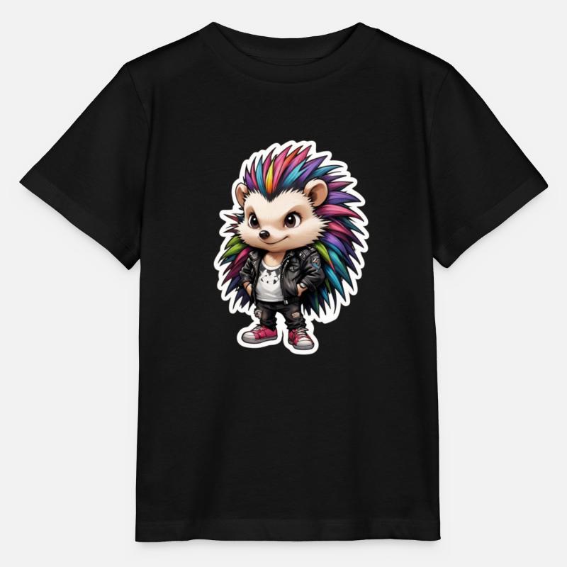 Rocker Igel - Stanley/Stella Kinder T-Shirt MINI CREATOR  - Schwarz