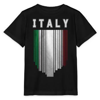 Flagge Italiens, italienischer Stolz - Stanley/Stella Kinder T-Shirt MINI CREATOR  - Schwarz - Vorne - Mikhail (115cm)