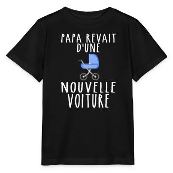 Dad Gift Future Dad - New Dad Car - Stanley/Stella MINI CREATOR Kids’ T-Shirt - black - Front - Mikhail (115cm)