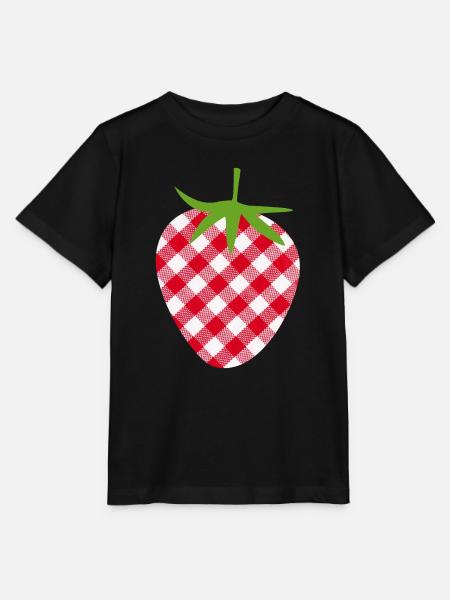 Erdbeere Muttertag kariert Frucht Obst Karo süß - Stanley/Stella Kinder T-Shirt MINI CREATOR  - Schwarz