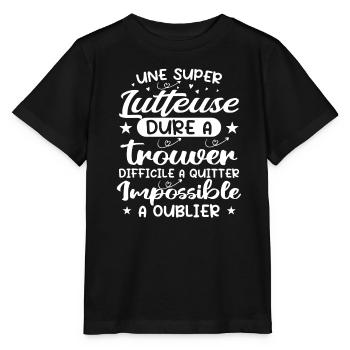Une Super Lutteuse - Cadeau lutteuse - T-shirt bio MINI CREATOR Stanley/Stella Enfant - noir - Devant - Mikhail (115cm)