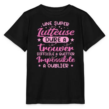 Une Super Lutteuse - Cadeau lutteuse - T-shirt bio MINI CREATOR Stanley/Stella Enfant - noir - Devant - Mikhail (115cm)