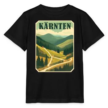 Motif rétro Carinthie - T-shirt bio MINI CREATOR Stanley/Stella Enfant - noir - Devant - Mikhail (115cm)