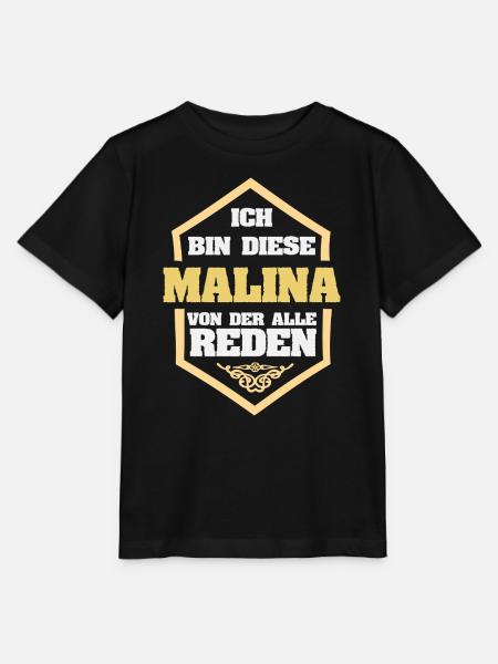 Malina als Rufname - Stanley/Stella Kinder T-Shirt MINI CREATOR - Schwarz