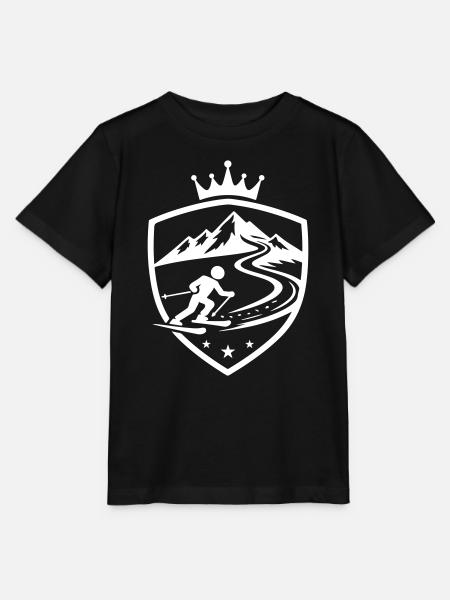 Ski Piste Wappen - Stanley/Stella Kinder T-Shirt MINI CREATOR - Schwarz