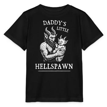 Daddy’s Little Hellspawn - Stanley/Stella Kinder T-Shirt MINI CREATOR  - Schwarz - Vorne - Mikhail (115cm)