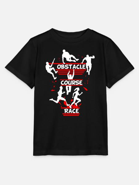 Hindernisparcours – Linien-Hindernisdesign - Stanley/Stella Kinder T-Shirt MINI CREATOR  - Schwarz