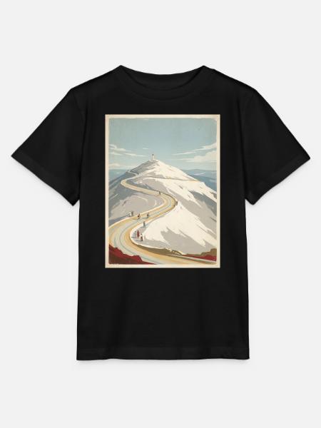 Ventoux Summit Road – Radfahrer-Erinnerung - Stanley/Stella Kinder T-Shirt MINI CREATOR  - Schwarz