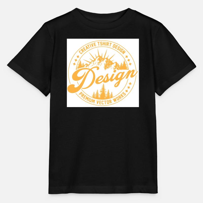 Conception de scénarios paysagères de montagne - T-shirt bio MINI CREATOR Stanley/Stella Enfant - noir