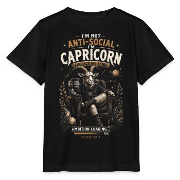 Capricorne Ambition Tribal - Zodiaque Humour - T-shirt bio MINI CREATOR Stanley/Stella Enfant - noir - Devant - Mikhail (115cm)