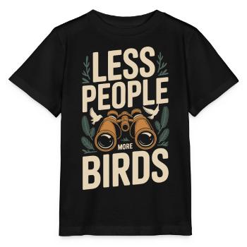 Moins de monde, plus d’oiseaux – observation des oiseaux - T-shirt bio MINI CREATOR Stanley/Stella Enfant - noir - Devant - Mikhail (115cm)