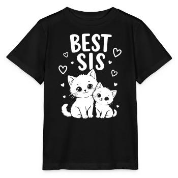 Meilleure sœur Meilleures sœurs Sœurs Mignons chats - T-shirt bio MINI CREATOR Stanley/Stella Enfant - noir - Devant - Mikhail (115cm)