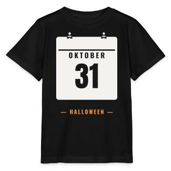 31 octobre Calendrier Date d’Halloween Horreur Effrayante - T-shirt bio MINI CREATOR Stanley/Stella Enfant - noir - Devant - Mikhail (115cm)