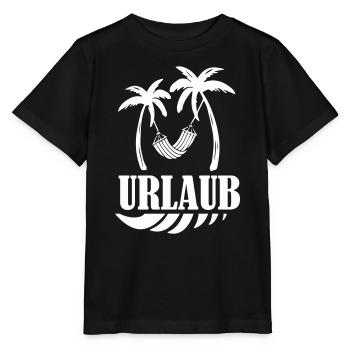 Palmenurlaub Hängematte Design - Stanley/Stella Kinder T-Shirt MINI CREATOR  - Schwarz - Vorne - Mikhail (115cm)