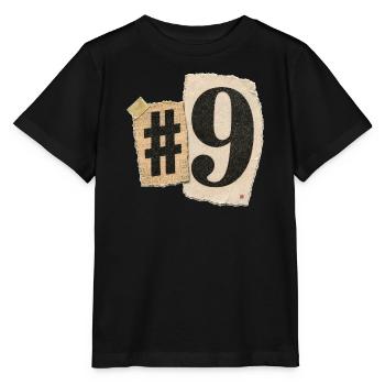 Number Nine Collage Typography - Stanley/Stella MINI CREATOR Kids’ T-Shirt - black - Front - Mikhail (115cm)