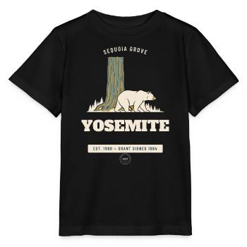 Yosemite-Nationalpark Schwarzbär - Stanley/Stella Kinder T-Shirt MINI CREATOR  - Schwarz - Vorne - Mikhail (115cm)