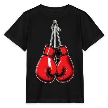 Rote Boxhandschuhe – Boxing & Fight - Stanley/Stella Kinder T-Shirt MINI CREATOR  - Schwarz - Vorne - Mikhail (115cm)