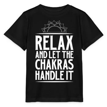 Entspann dich - Chakren regeln das - Stanley/Stella Kinder T-Shirt MINI CREATOR  - Schwarz - Vorne - Mikhail (115cm)