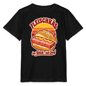 Fleischkäs im Weck Retro - Stanley/Stella Kinder T-Shirt MINI CREATOR  - Schwarz - Vorne - Mikhail (115cm)