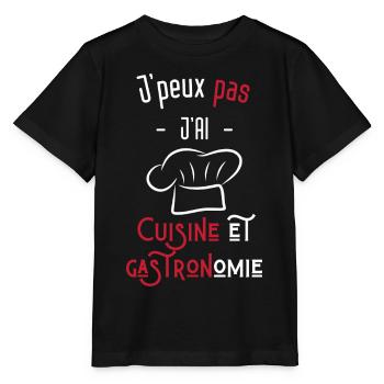 j'peux pas j'ai cuisine et gastronomie - T-shirt bio MINI CREATOR Stanley/Stella Enfant - noir - Devant - Mikhail (115cm)