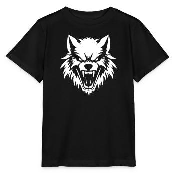 Wild Wolf Roar - Stanley/Stella MINI CREATOR Kids’ T-Shirt - black - Front - Mikhail (115cm)