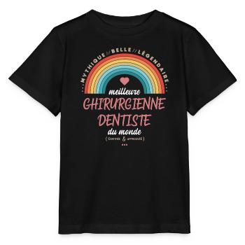 Meilleure chirurgienne dentiste du monde - T-shirt bio MINI CREATOR Stanley/Stella Enfant - noir - Devant - Mikhail (115cm)