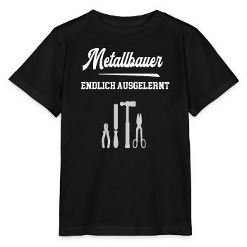 Metallbauer Endlich Ausgelernt Lehrling Azubi - Stanley/Stella Kinder T-Shirt MINI CREATOR  - Schwarz - Vorne - Mikhail (115cm)