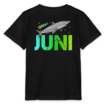 Juni Namenstag Geburtstag Juni - Stanley/Stella Kinder T-Shirt MINI CREATOR  - Schwarz - Vorne - Mikhail (115cm)