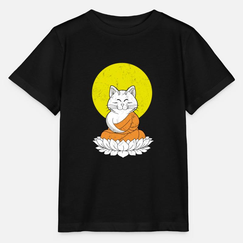 Cat Buddha Master Vintage - T-shirt bio MINI CREATOR Stanley/Stella Enfant - noir