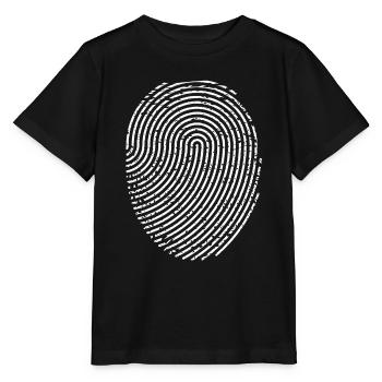 Fingerprint design - Stanley/Stella MINI CREATOR Kids’ T-Shirt - black - Front - Mikhail (115cm)