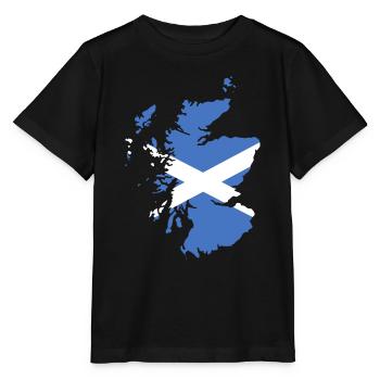 Carte du pays de l'Écosse et conception du drapeau - T-shirt bio MINI CREATOR Stanley/Stella Enfant - noir - Devant - Mikhail (115cm)