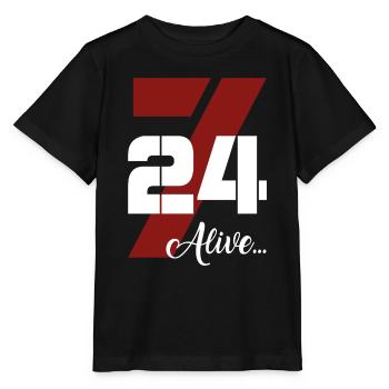 24/7 Alive - Stanley/Stella Kinder T-Shirt MINI CREATOR  - Schwarz - Vorne - Mikhail (115cm)