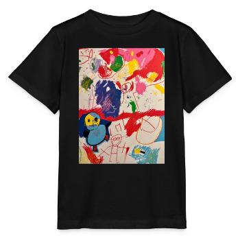 KidsArt - Villa Kunterbunt - Stanley/Stella Kinder T-Shirt MINI CREATOR  - Schwarz - Vorne - Mikhail (115cm)